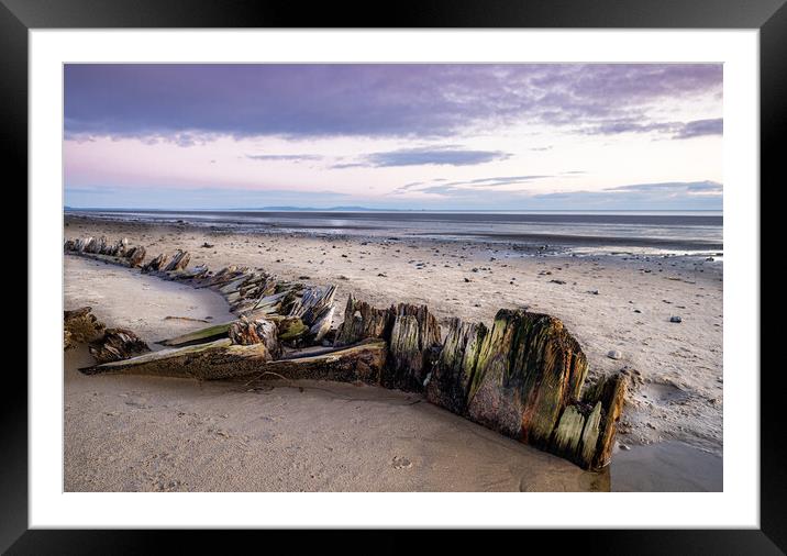 The Shipwreck on Pendine Sands, Carmarthenshire. Framed Mounted Print by Colin Allen
