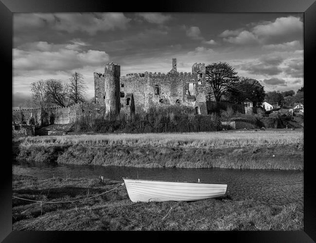Laugharne Castle. Carmarthenshire, Wales. Framed Print by Colin Allen