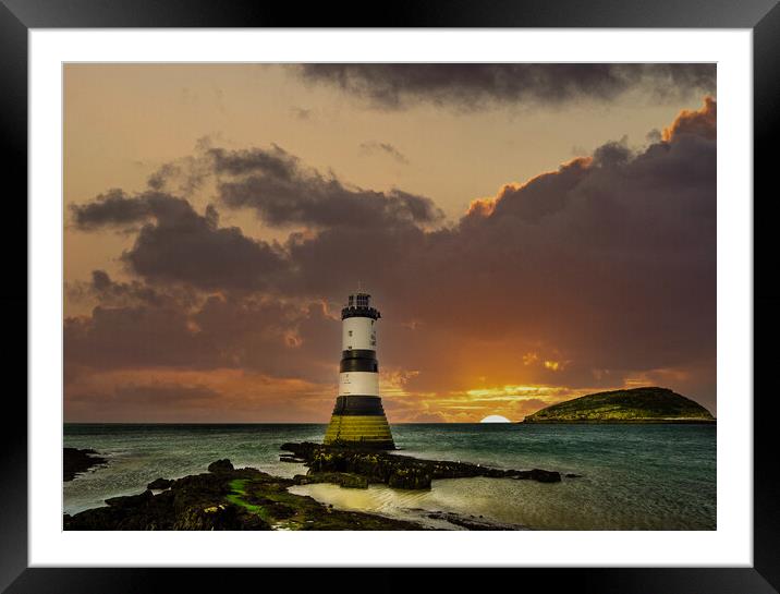 Penmon Lighthouse, Anglesey. Framed Mounted Print by Colin Allen