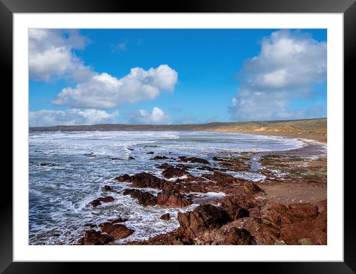 Freshwater West. Pembrokeshire, Wales. Framed Mounted Print by Colin Allen