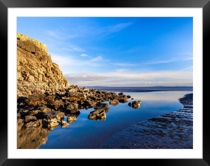 Pendine Reflections.  Framed Mounted Print by Colin Allen