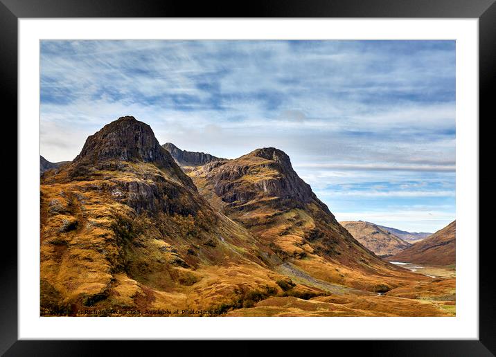 The Three Sisters Glen Coe Framed Mounted Print by Richard Pike