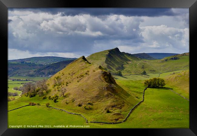 Parkhouse and Chrome Hill  Framed Print by Richard Pike
