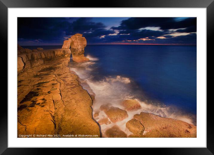 Pulpit Rock Portland Bill Framed Mounted Print by Richard Pike