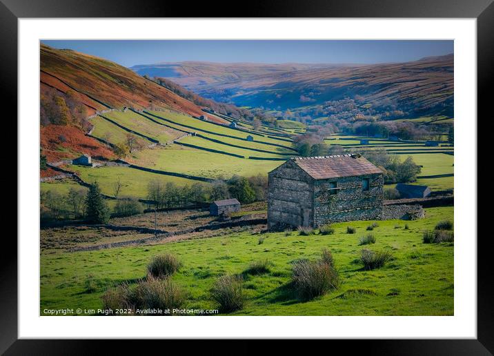 Swaledale, Yorkshire Dales Framed Mounted Print by Len Pugh