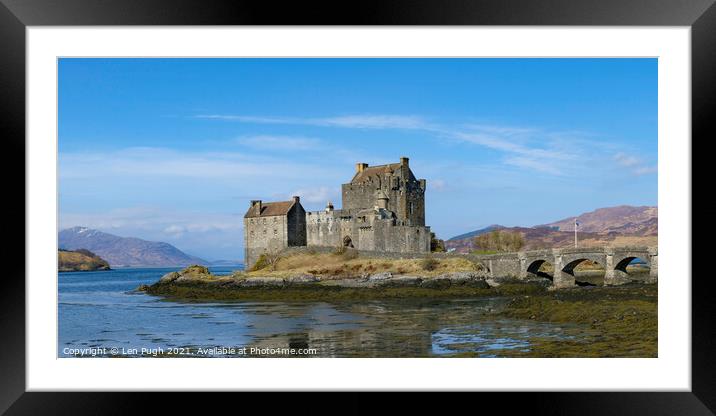 Eilean Donan Castle Framed Mounted Print by Len Pugh