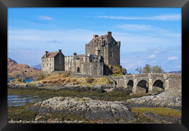 Eilean Donan Castle Scotland Framed Print by Len Pugh