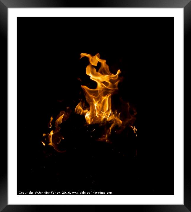 Dancers in the Flames Framed Mounted Print by Jennifer Farley