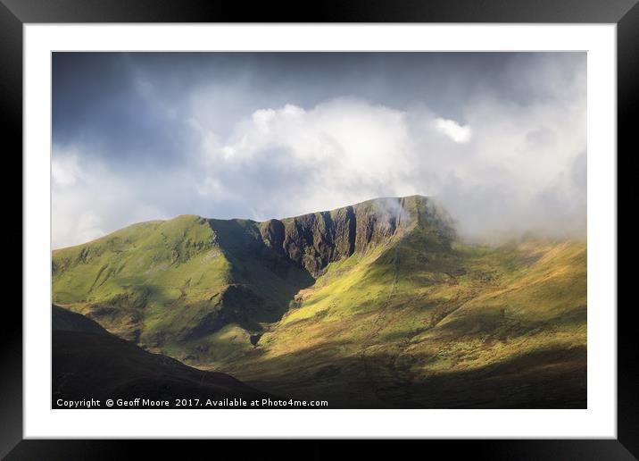 The View - Snowdonia National Park from Dinorwic Q Framed Mounted Print by Geoff Moore