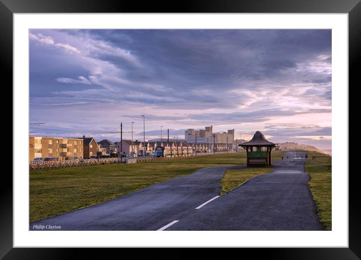 Promenade walk to Norbreck Castle Hotel, Blackpool Framed Mounted Print by Phil Clayton