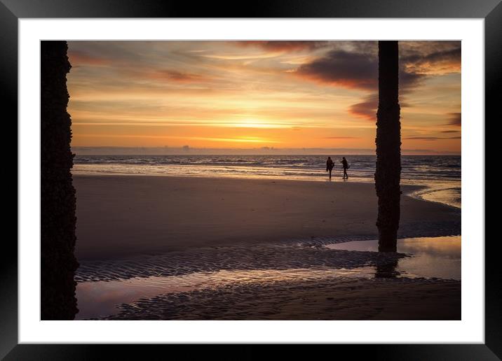 Golden Hour on The Beach Framed Mounted Print by Phil Clayton