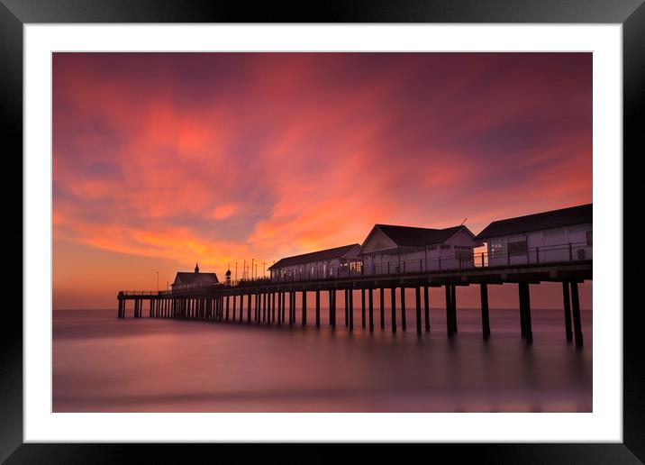 Southwold Pier, Suffolk Framed Mounted Print by Simon Booth