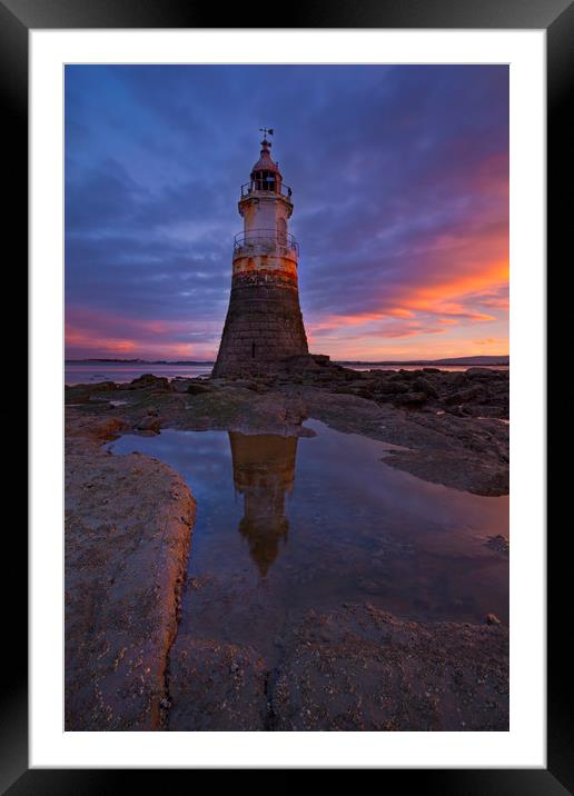 Plover Scar Lighthouse Framed Mounted Print by Simon Booth