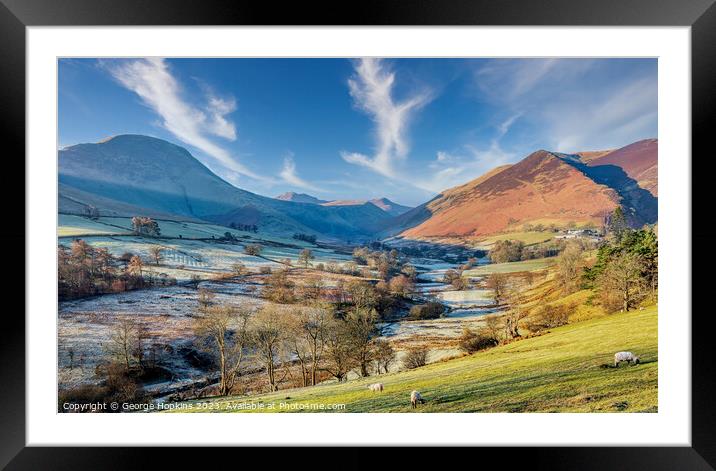 Newlands Valley Framed Mounted Print by George Hopkins