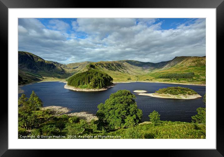 Hawes Water in Late Spring Framed Mounted Print by George Hopkins