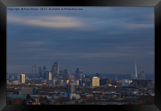 City blues Framed Print by Piotr Mistur