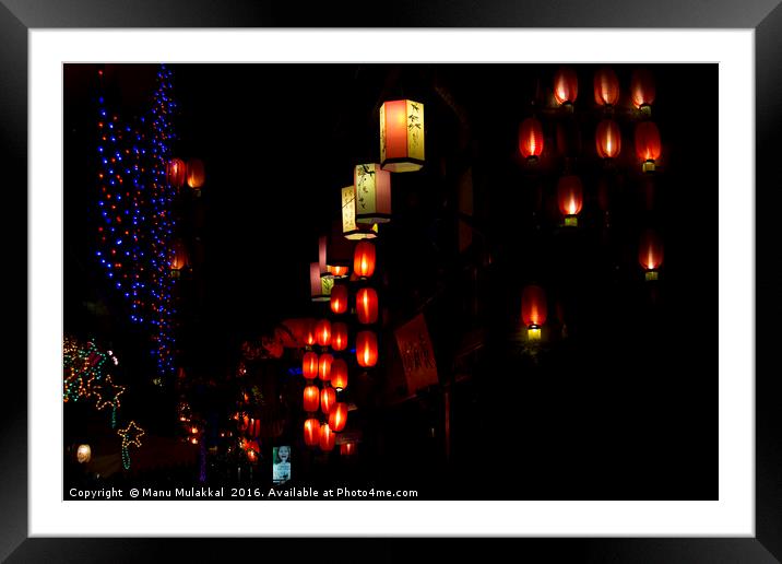 Jinli Street  - Chengdu, China Framed Mounted Print by Manu Mulakkal