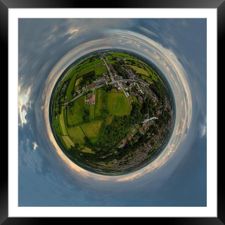 Knaresborough Yorkshire aerial view Framed Mounted Print by mike morley