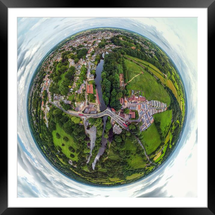 Knaresborough North Yorkshire aerial view Framed Mounted Print by mike morley