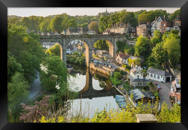 Knaresborough Viaduct  Framed Print by mike morley