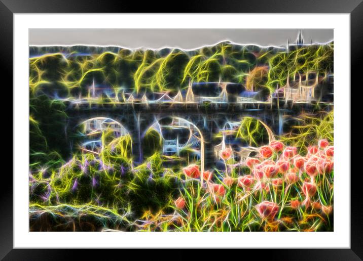 Knaresborough North Yorkshire abstract effect Framed Mounted Print by mike morley