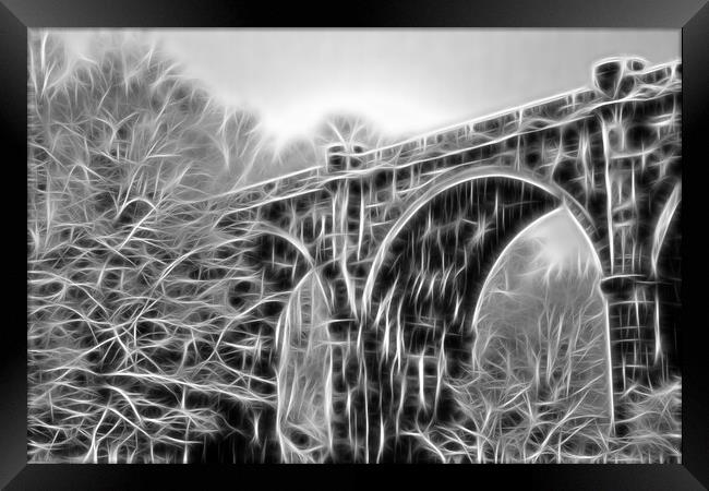 Knaresborough North Yorkshire abstract effect Framed Print by mike morley