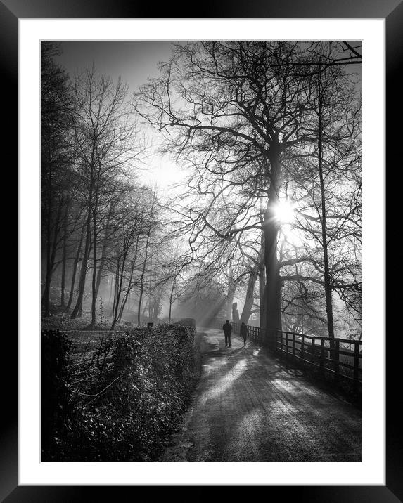 winter sunrise in Knaresborough Yorkshire Framed Mounted Print by mike morley