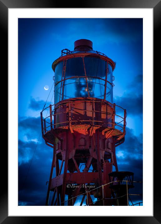 The Helwick lightship at Swansea marina Framed Mounted Print by Bryn Morgan
