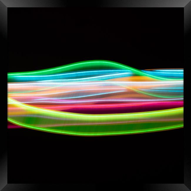 Abstract light trails Framed Print by Bryn Morgan