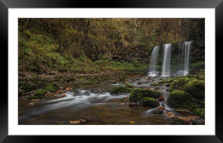 Sgwd yr Eira waterfall. Framed Mounted Print by Bryn Morgan