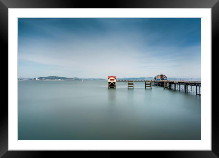 The old Boat and new house on Mumbles pier. Framed Mounted Print by Bryn Morgan