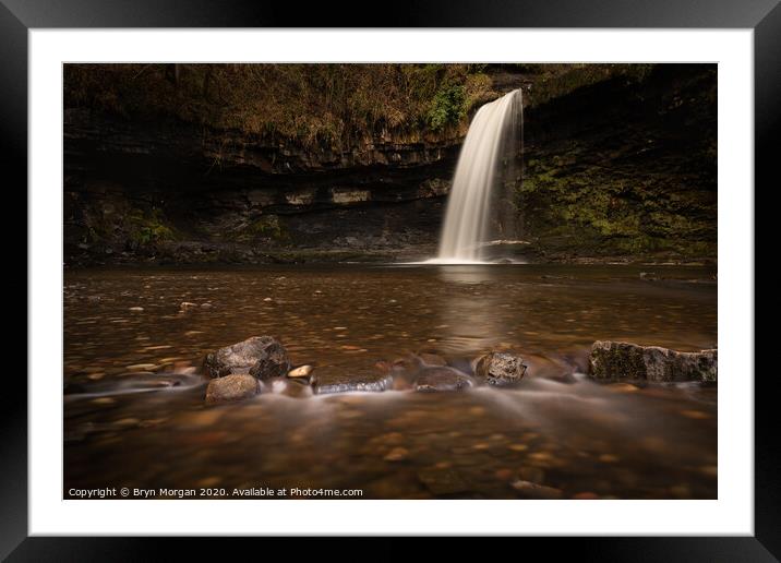 Sgwd Gwladys waterfall, the lady falls Framed Mounted Print by Bryn Morgan