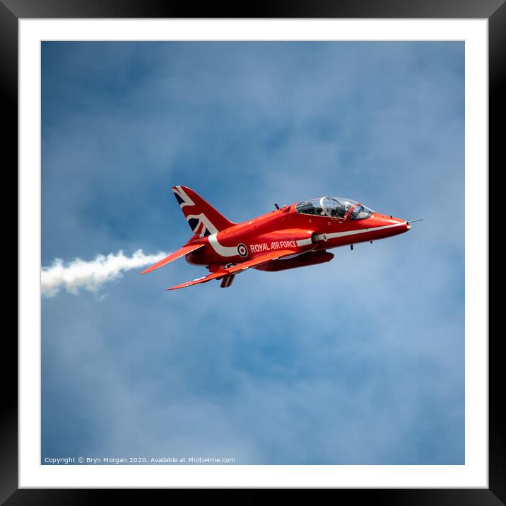 The Red Arrows, the Royal Air Force Aerobatic Team Framed Mounted Print by Bryn Morgan