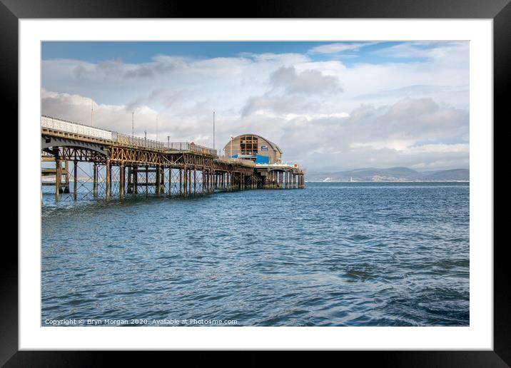 Mumbles pier with the new lifeboat house Framed Mounted Print by Bryn Morgan