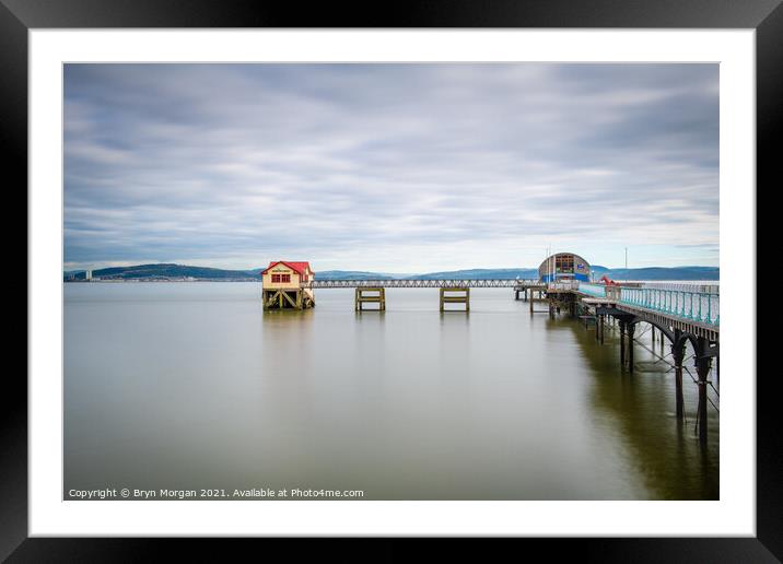 The old lifeboat station on Mumbles pier Framed Mounted Print by Bryn Morgan