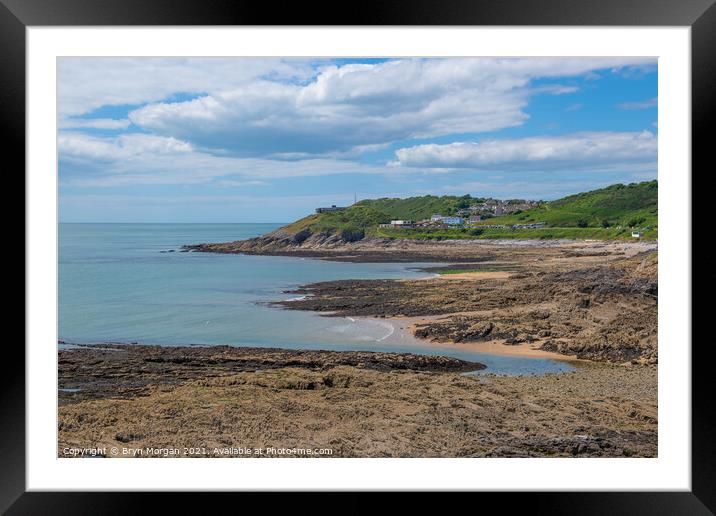 Bracelet bay Mumbles Framed Mounted Print by Bryn Morgan