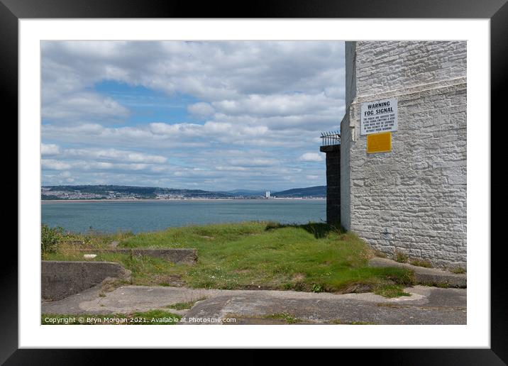 Swansea bay viewed from Mumbles lighthouse Framed Mounted Print by Bryn Morgan