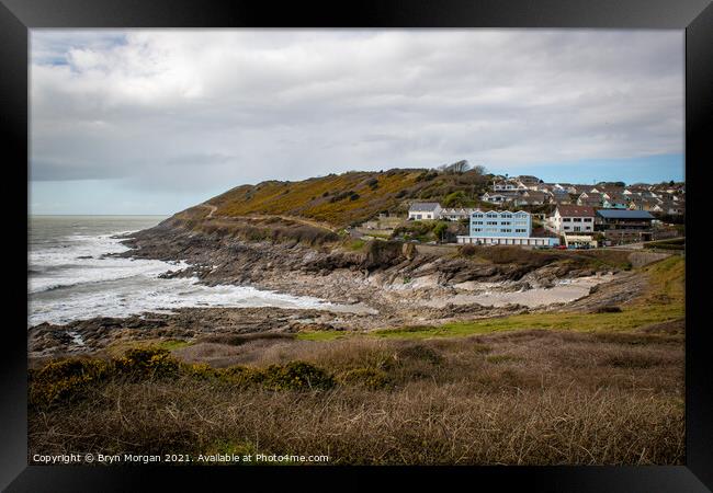 Limeslade bay gateway to Gower Framed Print by Bryn Morgan