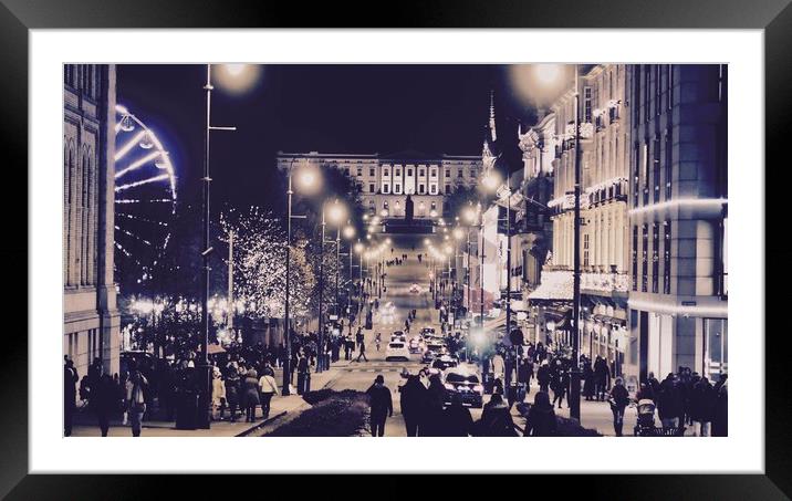 Christmas in Oslo overlooking the city Framed Mounted Print by Mike Evans