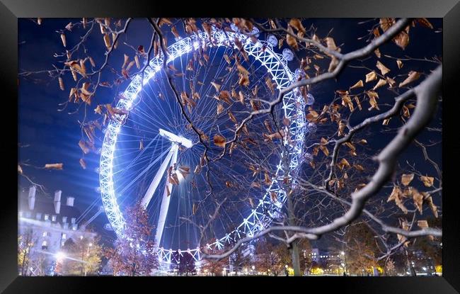 London Eye at Winter                               Framed Print by Mike Evans