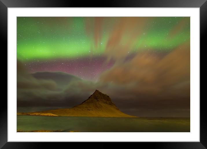 Iceland magic Kirjufell Framed Mounted Print by Steve Lansdell