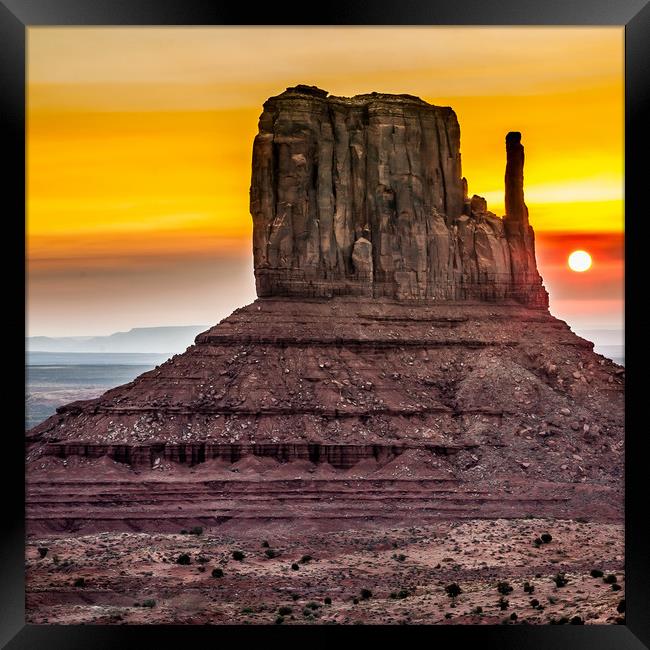 Sunrise in Utah  Framed Print by Steve Lansdell