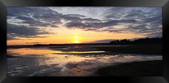 Finhorn Bay Sunset Framed Print by alan todd