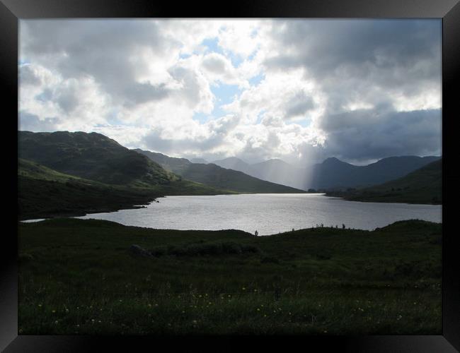 Loch Arklet loch Lomond national park              Framed Print by alan todd