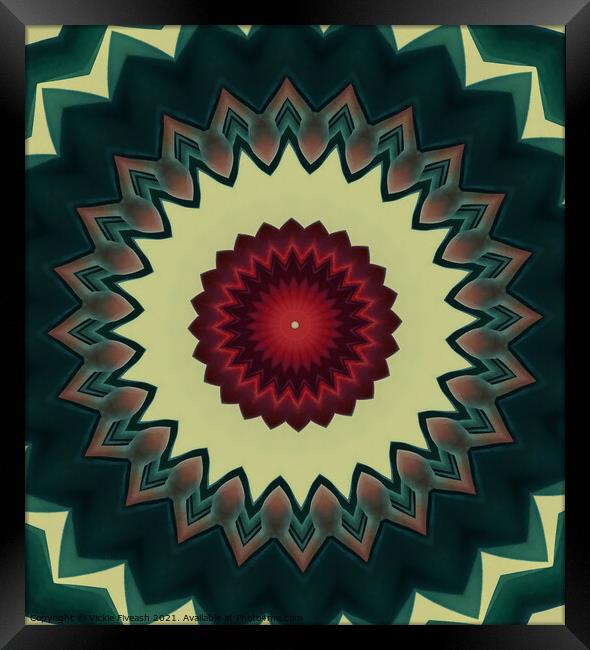Flower Mandala Framed Print by Vickie Fiveash