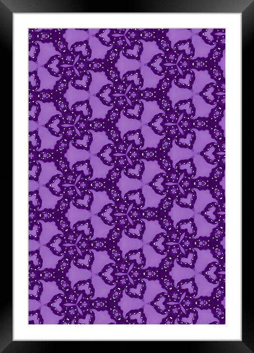 Purple Hearts Framed Mounted Print by Vickie Fiveash