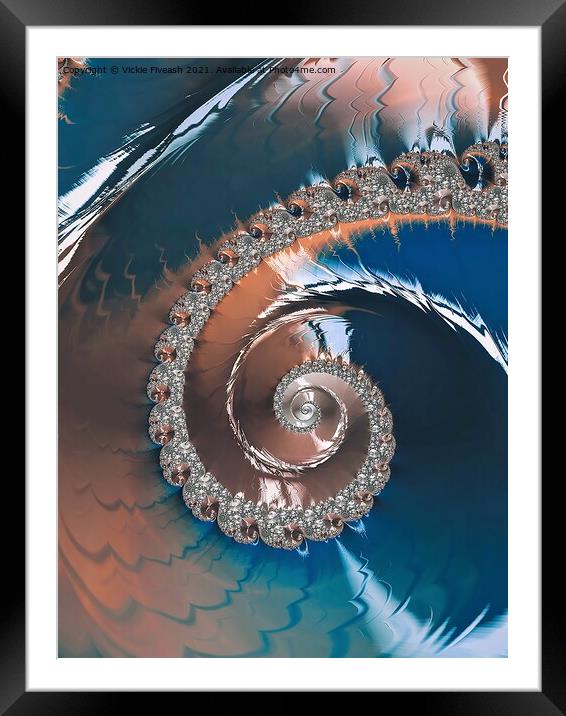 Diamonds and Swirls - 2  Framed Mounted Print by Vickie Fiveash