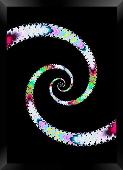 Rainbow Snake Spiral Framed Print by Vickie Fiveash