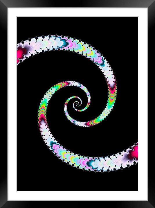 Rainbow Snake Spiral Framed Mounted Print by Vickie Fiveash