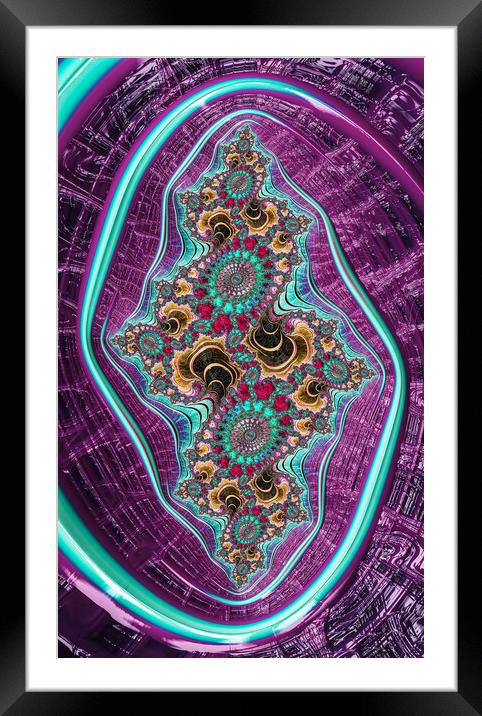 Purple Swirl Framed Mounted Print by Vickie Fiveash